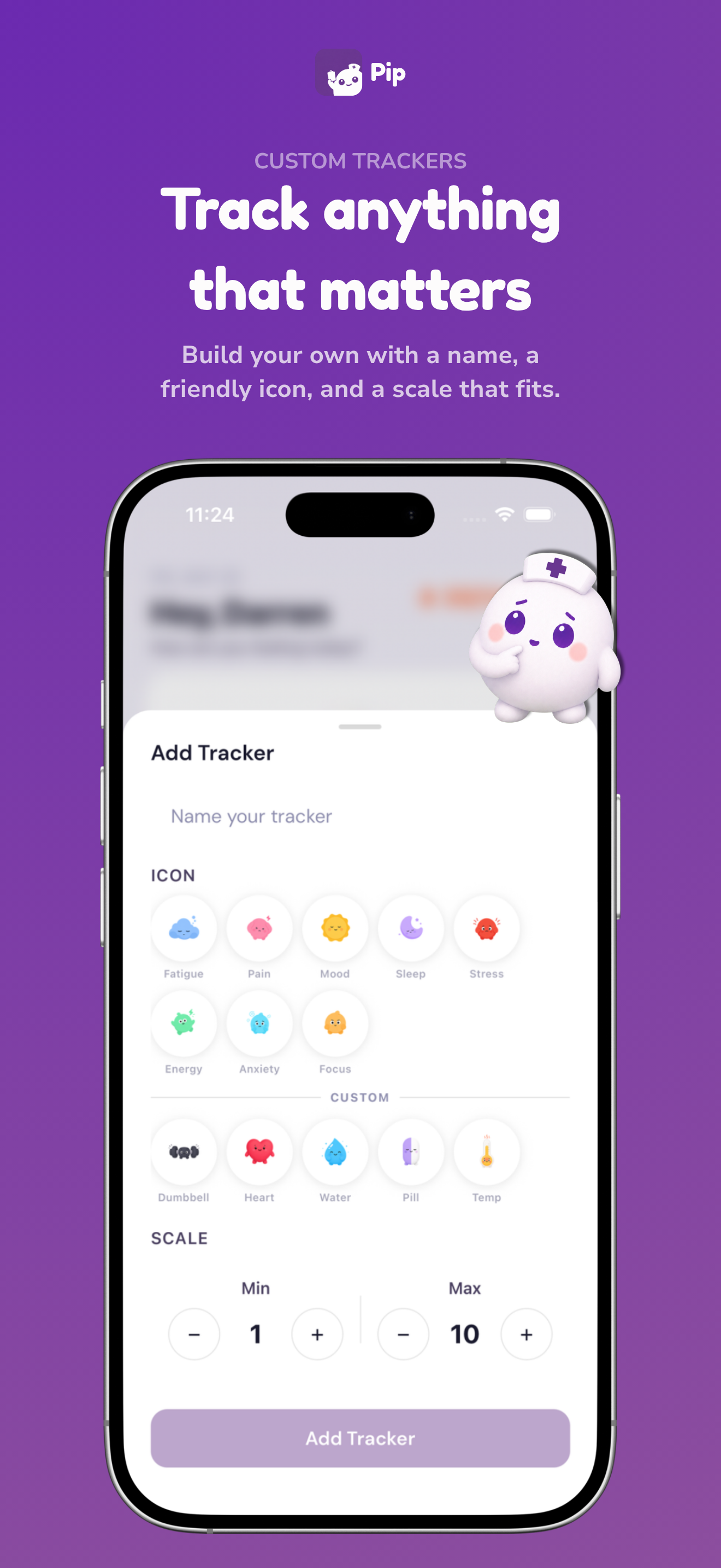 Pip custom tracker screenshot